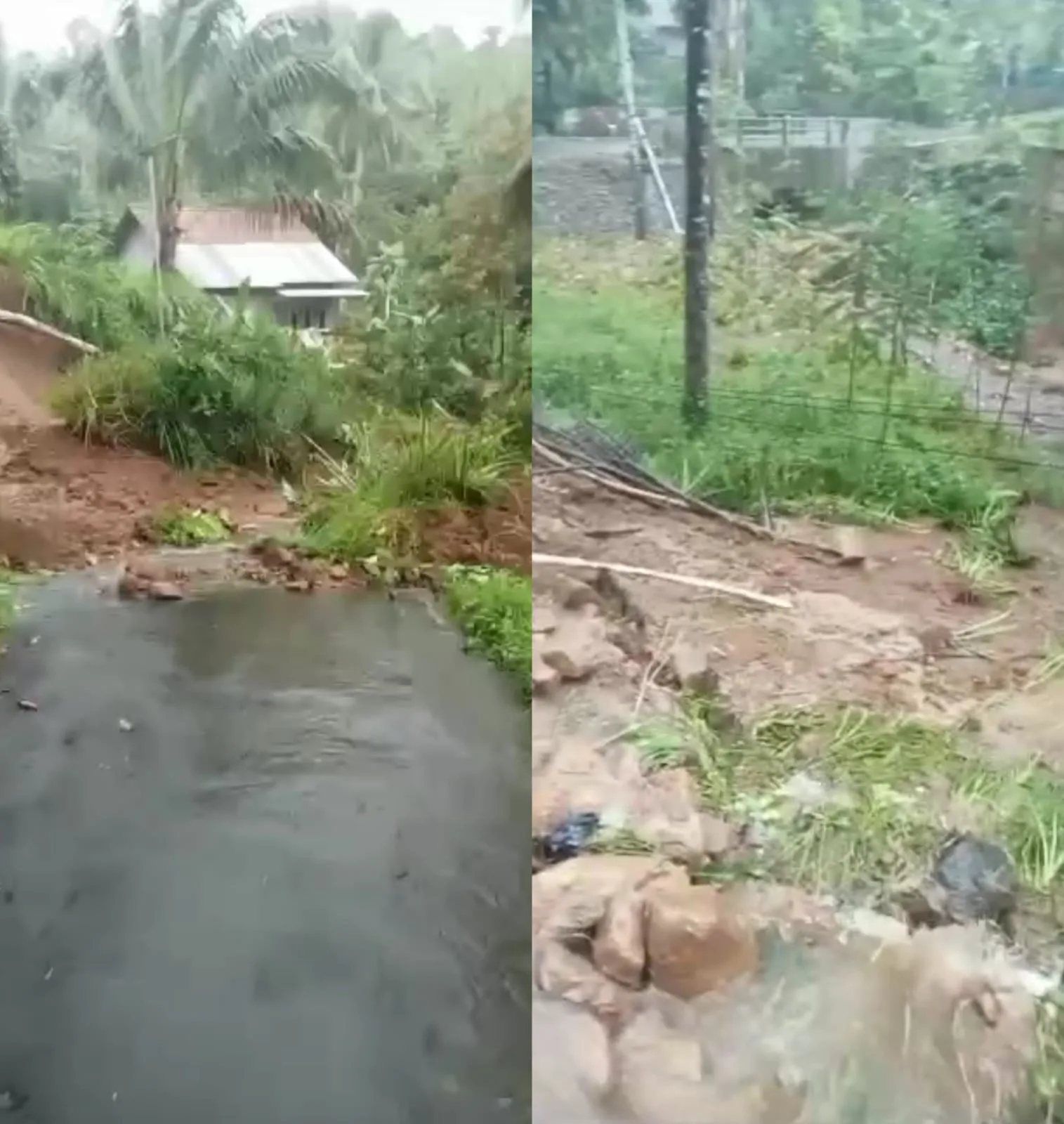 Hujan Beberapa Jam Di Banyumas Longsor Terjadi Di Dua Titik