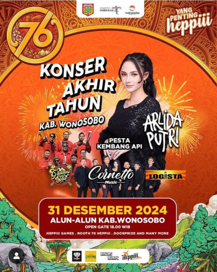 Konser Akhir Tahun Meriahkan Pesta Kembang Api Di Wonosobo