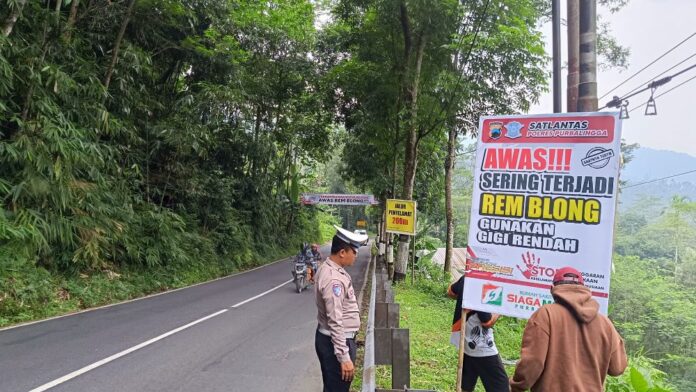 Tekan Angka Laka Lantas Libur Nataru Polres Purbalingga Pasang Imbauan