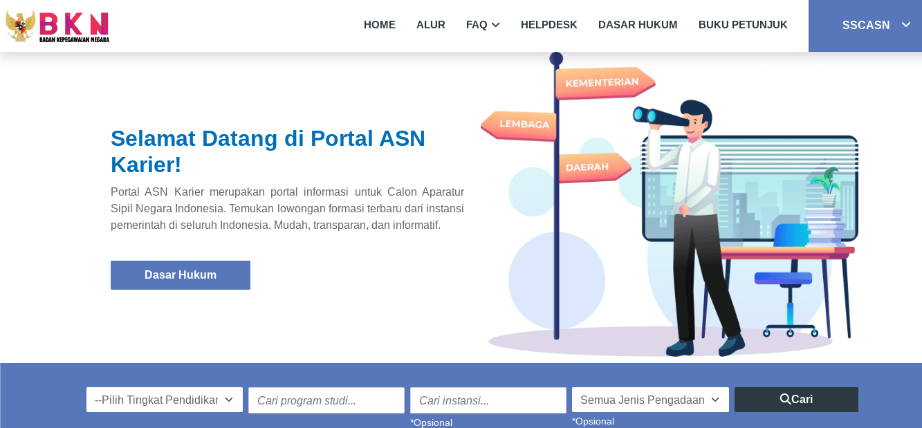 Potret Portal SSCASN BKN, begini cara mengatasi Login error.