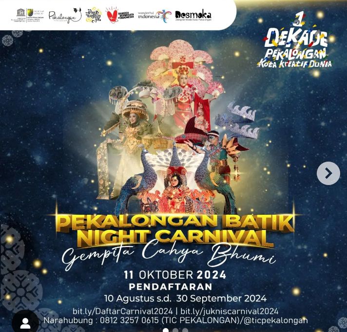 Pekalongan batik night carnival 