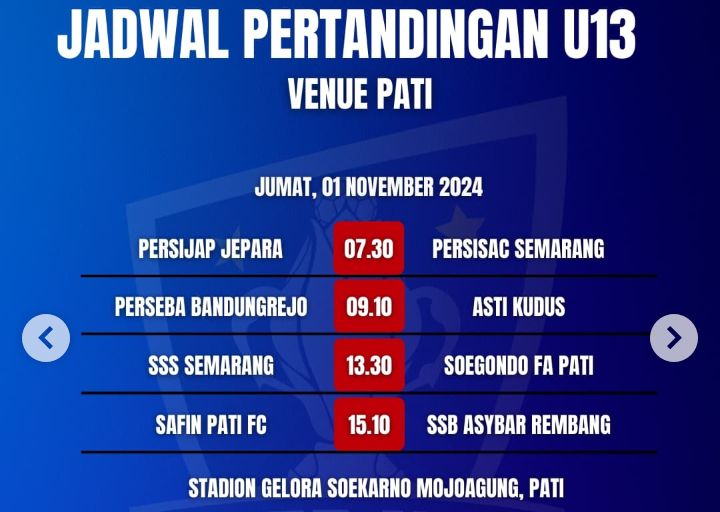 Jadwal Piala Soeratin 