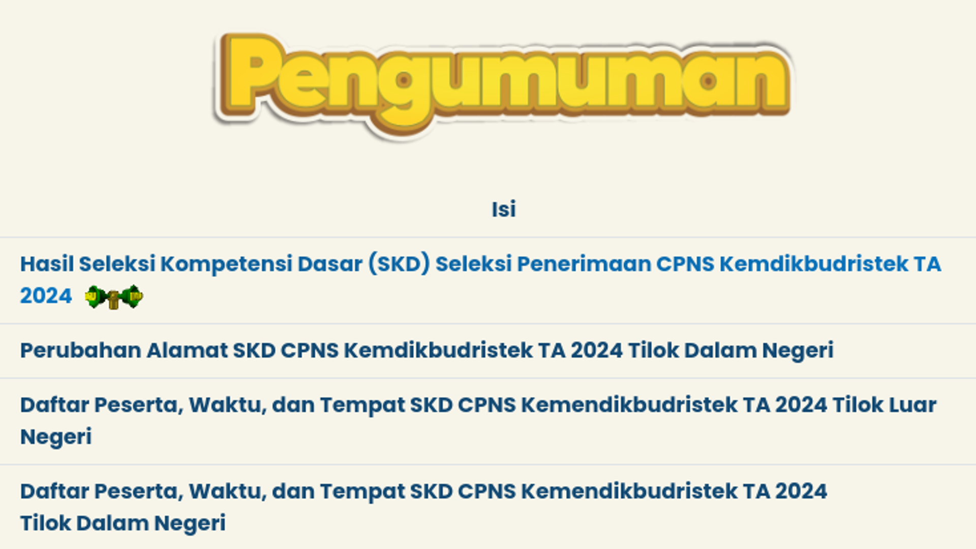 Link Download Hasil SKD CPNS Kemendikbud 2024 Baru Diumumkan, Cek Namanama yang Tembus SKB