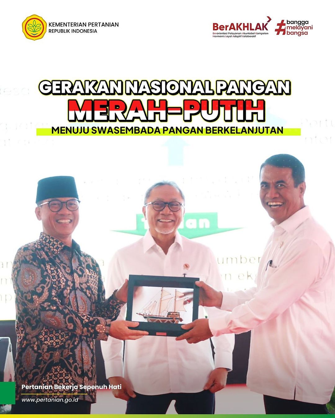 Menteri Pertanian, Andi Amran Sulaiman mengungkapkan, program pupuk subsidi merupakan bagian dari Gerakan Nasional Pangan Merah Putih Menuju Swasembada Pangan Bekelanjutan. (Instagram Kementan RI)