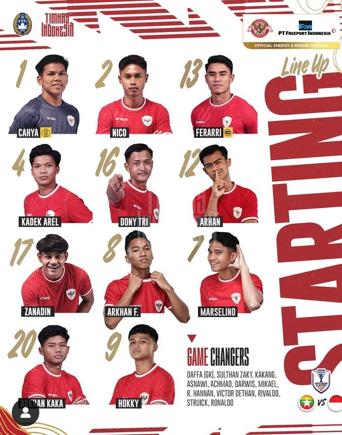 Starting XI Indonesia 