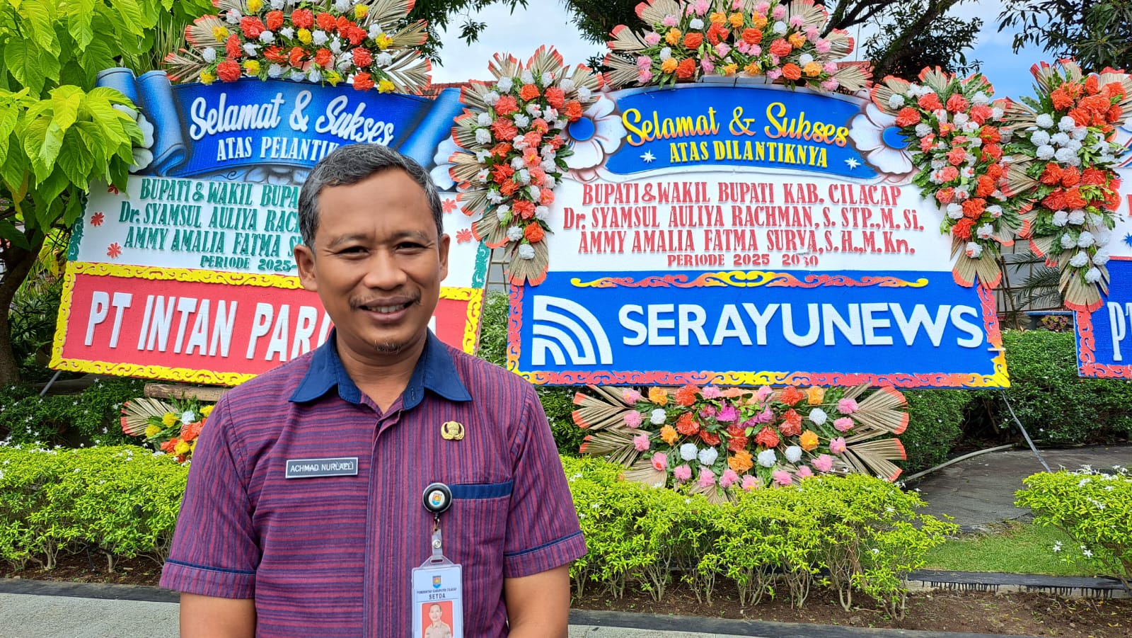 Staf Ahli Bupati Bidang Kemasyarakatan dan Sumber Daya Manusia, Achmad Nurlaeli, saat memberikan keterangan. (Ulul Azmi).