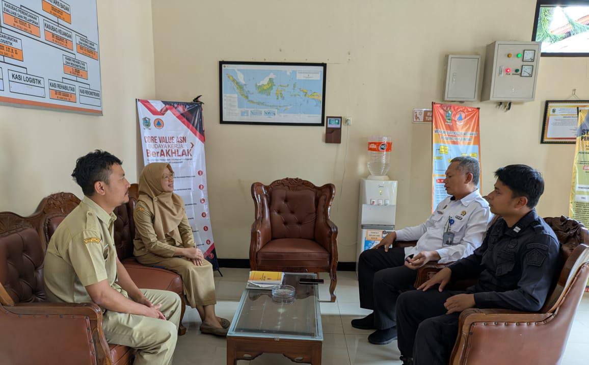 Rutan Banjarnegara saat melakukan kunjungan ke Satpol PP Banjarnegara terkait koordinasi pengamanan dan pencegahan bencana kebakaran di Rutan Banjarnegara selama Nataru. (dok. Rutan Banjarnegara)