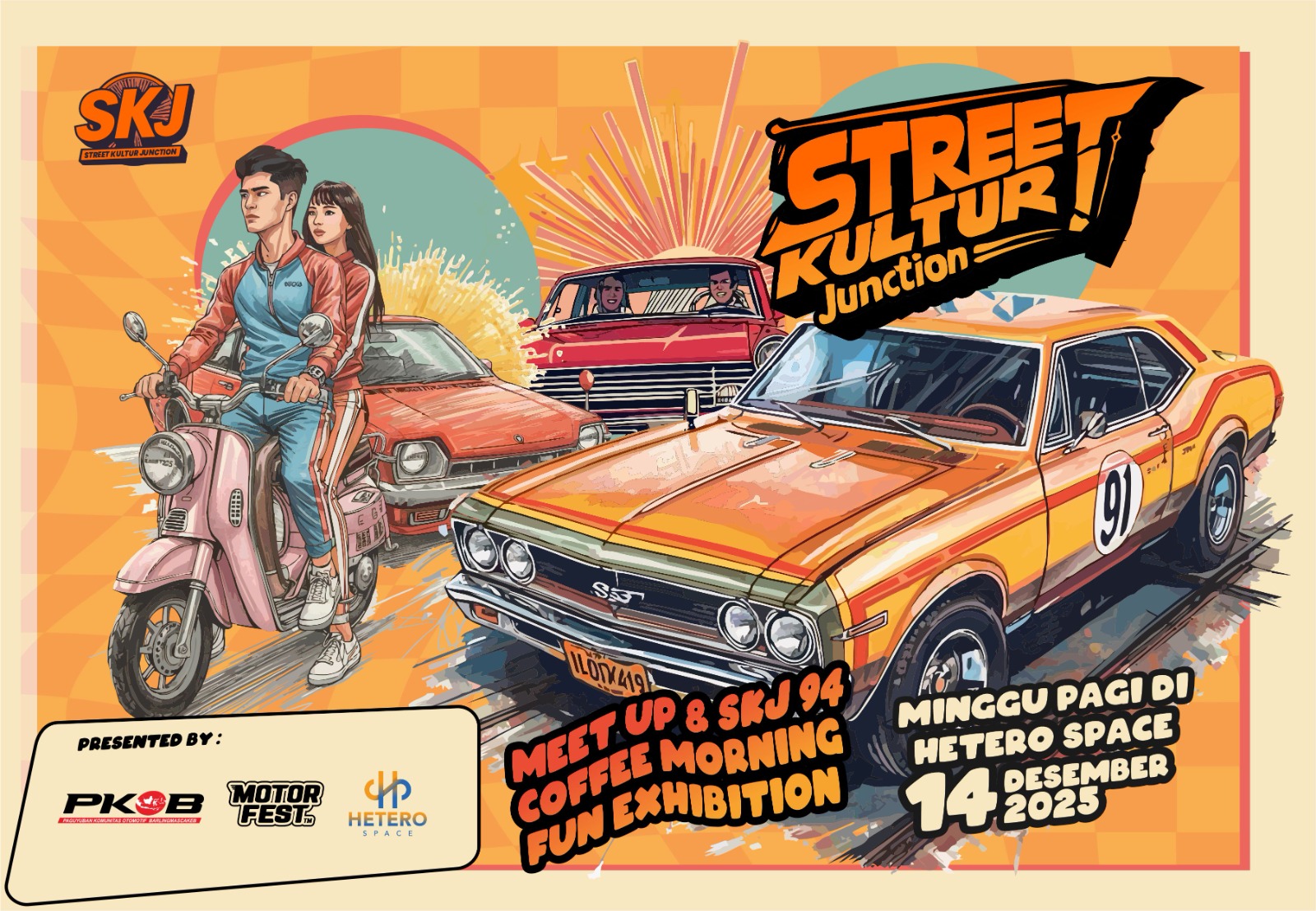 Atmosfer budaya jalanan kembali terasa di Purwokerto melalui gelaran SKJ – Street Kultur Junction 2025 yang berlangsung hari ini, Minggu, 14 Desember 2025.