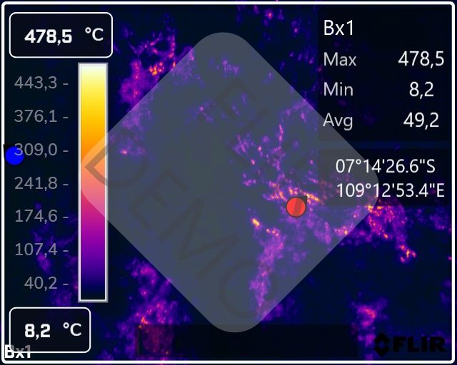 suhu kawah gunung slamet