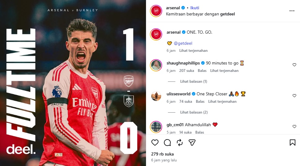 Arsenal menang