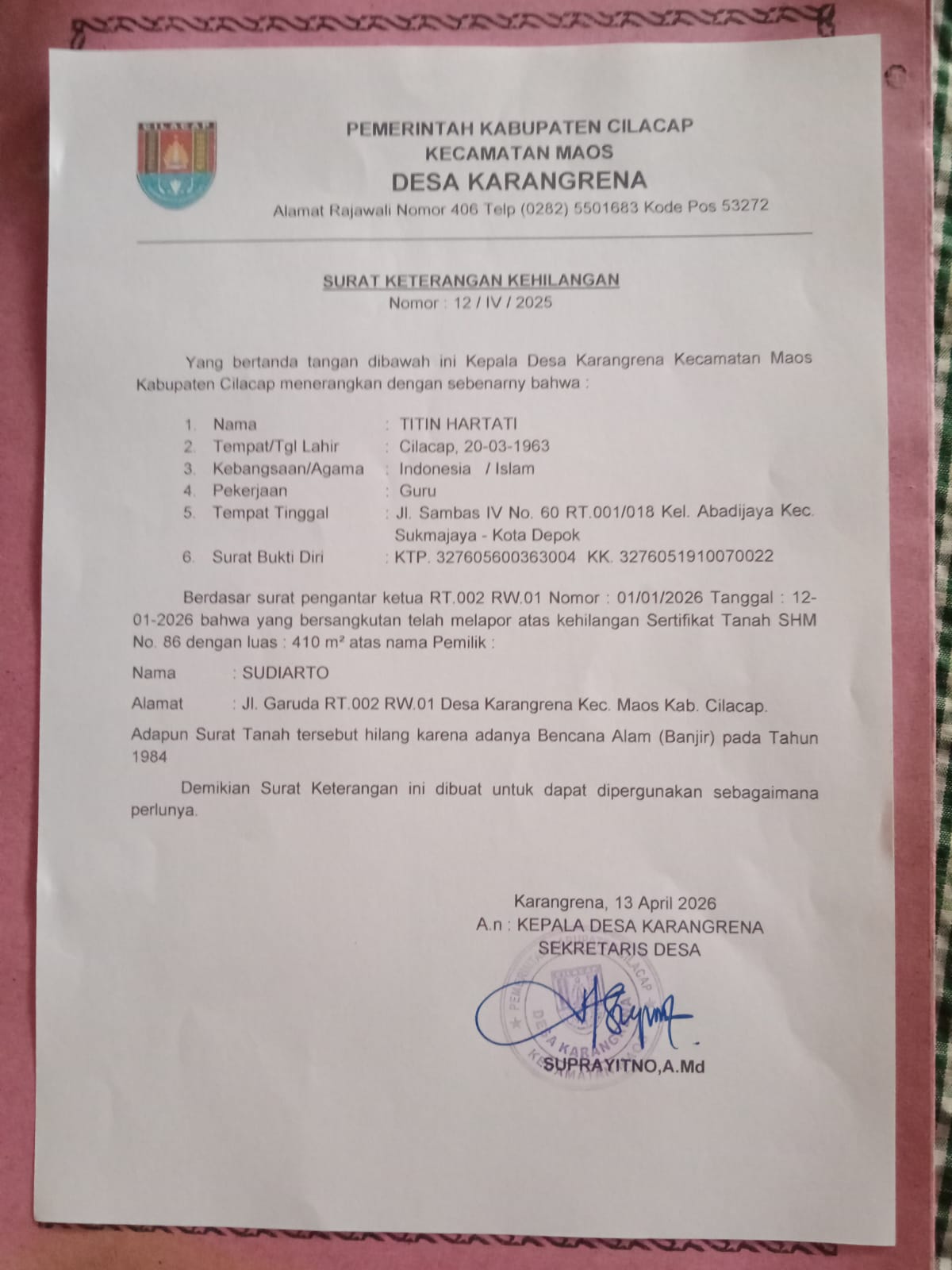 Kehilangan 