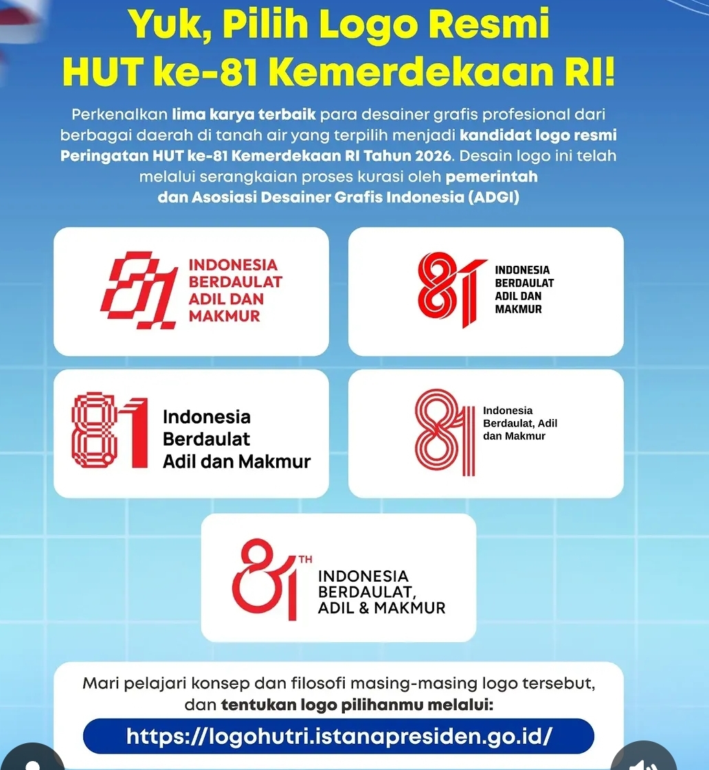 polling logo hut ke-80 kemerdekaan ri